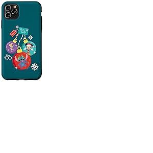 Coque pour iPhone 11 Pro Max Disney Lot de 100 d&eacute;corations de No&euml;l Mickey Stitch F&eacute;e Clochette