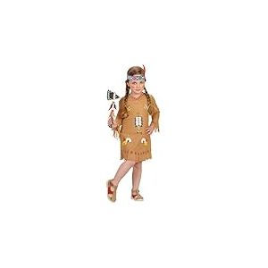 W WIDMANN MILANO Party Fashion - Costume enfant indien, robe, bandeau avec plumes, Carnaval, Fête à thème