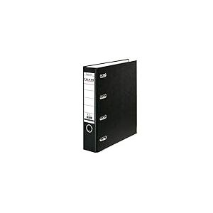 Falken PP double classeur en plastique. Fabriqué en Allemagne. Largeur 7 cm, noir, pour 2x DIN A5 paysage, avec fenêtre interchangeable.