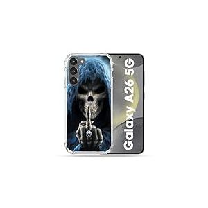 Cokitec Coque renforcée pour Samsung Galaxy A26 5G Tete de Mort Doigt