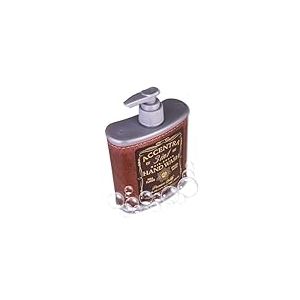 Accentra Distributeur de Savon Whiskey, Savon à Main Special Blend en Optique de Bouteille d'alcool, flasque, Distributeur à Pompe de 330ml, Savon Liquide, Parfum : Bouleau & cèdre, Hommes, père