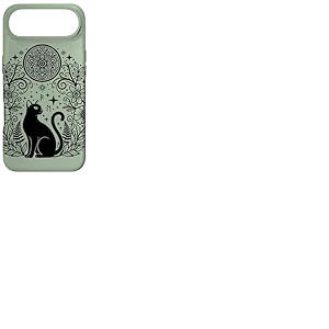 Mandala Floral avec Mandala en Forme de Chat Sorcier c&eacute;leste Coque pour iPhone Air
