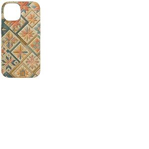 Couvre-lit Patchwork avec Fleurs color&eacute;es et Flocons de Neige brod&eacute;s Coque pour iPhone 14