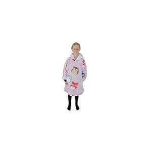 Character World Squishmallows Hugzee Polaire à Capuche surdimensionnée | Doublure Sherpa Super Chaude et Confortable, Design | Parfait pour Les Enfants âgés de 7 à 12 Ans, Taille Unique suggérée
