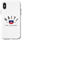 Cadeau ami ha&iuml;ti Drapeau ha&iuml;ti Port-au-Prince ha&iuml;ti Cadeau Coque pour iPhone X/XS