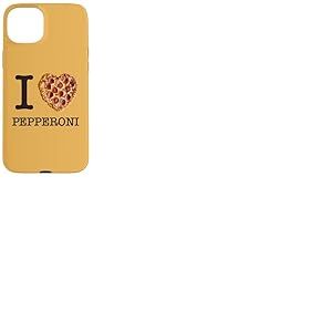 pour Les Amateurs de Pizza: I Love Pepperoni Texte Noir Coque pour iPhone 15 Plus