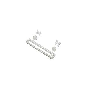 Gardinia Glissières à disques avec glisseurs en Forme de X et Anneaux, Paquet de 10, Plastique, Longueur: 5.9 cm, Blanc