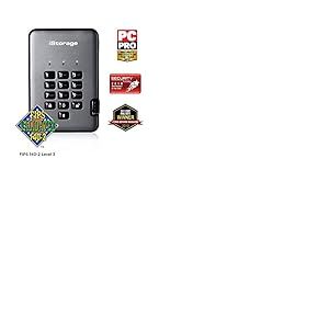 iStorage diskAshur PRO2 SSD 128 GB Secure Solid State Drive FIPS Level 3 Password Protected Dust/Water-Resistant. IS-DAP2-256-SSD-128-C-X