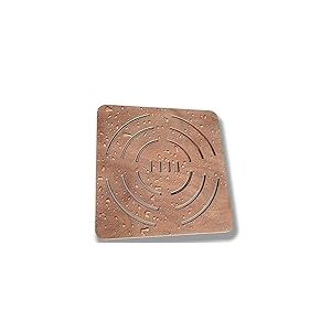 Castelmerlino Caillebotis de douche en contreplaqu&eacute; Okum&egrave; marine 72x72 cm pour receveurs de douche 90x90 cm