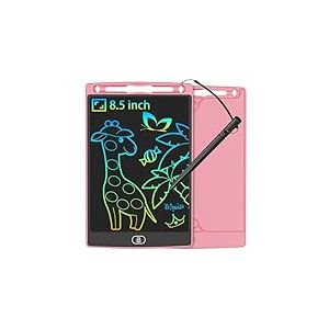 JOEAIS Tablette Enfants Dessin LCD 8,5 Pouces, Tablette Graphique Ecriture Portable pour &eacute;crire &agrave; la Main, Gribouiller et Dessiner, Cadeau Ardoise Magique Jouet Parfait pour Gar&ccedil;ons et Filles (Rose)