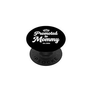 Message de Typographie de Maman avec ic&ocirc;ne d'empreinte Minimale PopSockets PopGrip Adh&eacute;sif
