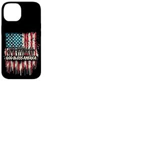 Drapeau américain « God Bless America » 4 juillet patriotique Coque pour iPhone 14