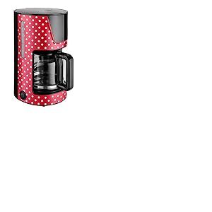 Team Kalorik Cafetière à Filtre avec Capacité 1.5 L, Verseuse en Verre, Jusqu'à 15 tasses, 900 W, Rouge/Blanc, TKG CM 1045.1 RWD