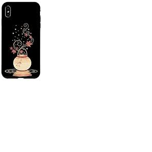 Lanterne Automne Feuilles Érable Art Japonais Minimal Coque pour iPhone XS Max