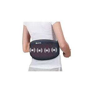 COMFIER Ceinture chauffante vibrante pour le dos, 147 x 22 cm, ceinture chauffante avec 2 niveaux de chaleur et 3 modes de massage, coussin chauffant &eacute;lectrique avec arr&ecirc;t automatique