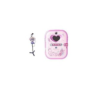 VTech – Kidi Superstar LightShow Rose – Micro Karaoké Enfant - Mode Concert – Version FR & KidiSecrets Selfie Music Rose - Version FR