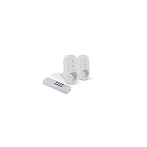 METRONIC 495043 Pack de 2 Prises Télécommandées sans Fil, Plug & Play, Sécurité Enfant, All ON / All OFF, Prises Télécommandées pour Éclairages et Appareils Électriques d'Intérieur