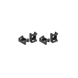 Collier électricien à embase | Collier plastique serrage | Attache de câble | Serre câble à embase | Sachet Avec Accroche De 20 Embases Simples Noires L 9mm | Debflex | 709569 (Lot de 2)