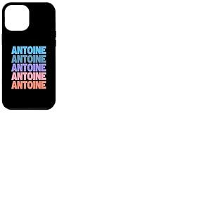 Funny Modern Repeated Text Design Antoine Coque pour iPhone 12 Pro Max