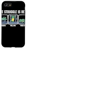 The Struggle is Real Dinosaure Cartoon Humour Sport Fitness Coque pour iPhone SE (2020) / 7/8