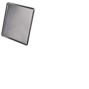 Chef Aid Plaque à Biscuits Antiadhésive 31 x 27 x 0,5 cm, Adaptée pour la Cuisson de Biscuits et de Pain d’Épices, Grise