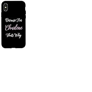 Charlene Nom personnalisé Femme Mignon Rose Fille Personnalisé Coque pour iPhone X/XS