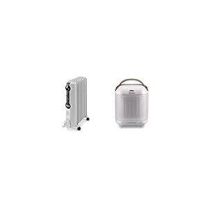 DeLonghi Radiateur électrique TRRS0920, 2000 W, 3 niveaux de puissance, blanc & hfx30 C18 IW zptc160 verticale, blanc nacré