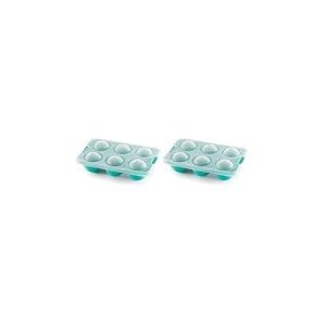L&eacute;ku&eacute; Bac &agrave; gla&ccedil;ons XL silicone forme Sph&eacute;rique avec couvercle (Lot de 2)