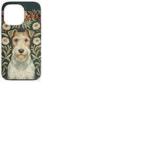 Fox Terrier en Fil de Fer &agrave; la William Morris Coque pour iPhone 13 Pro