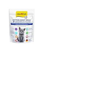 GimCat Kitten Goat Milk - Lait de chèvre en Poudre comme Aliment Complet pour Les bébés Chats jusqu'à 2 Mois - 1 Sachet (1 x 200 g)
