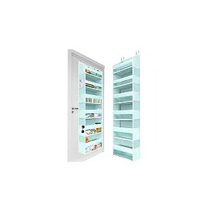 HOMELUX THEORY 1 organiseur de porte robuste à suspendre au-dessus de la porte, 140 x 35,6 x 17 cm, 6 grandes poches avant et 12 poches latérales, organiseur de porte de placard pour chambre à