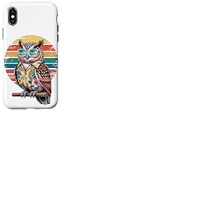 Rétro Hibou Lunettes Hawaï Plage Été Vacances Coque pour iPhone X/XS