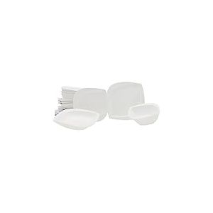 CreaTable, 11442, Série Melbourne, service de vaisselle 16 pièces, ensemble de service en porcelaine.
