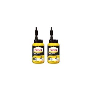 Pattex Bois Classic, colle &agrave; bois hautement r&eacute;sistante, colle vinylique pour montage, assemblage, placage ou contrecollage sur supports en bois, colle blanche, 250 g (Lot de 2)