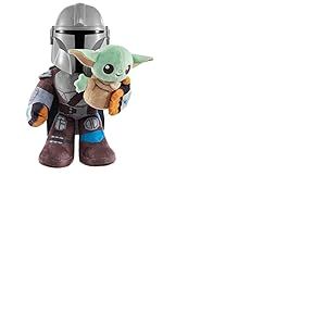 Star Wars Star Wars Clan de Deux Peluche Sonore The Mandalorian (28 cm) avec Grogu (10 cm), inspir&eacute;e de la s&eacute;rie Le Livre de Boba Fett diffus&eacute;e sur Disney+, Jouet Enfant, D&egrave;s 3 ans, HPC19