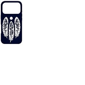 Symbole de Plume avec Lune et &eacute;toiles Nuit Mystique &agrave; Trois Coque pour iPhone 17 Pro