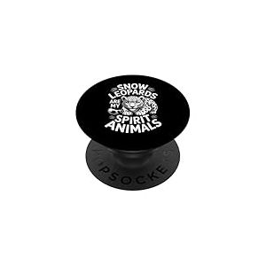 Léopard des neiges Amusant léopard des neiges PopSockets PopGrip Adhésif