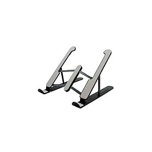 RAYLU PAPER® - Support pour Ordinateur Portable, pupitre réglable en Plusieurs Angles d'inclinaison, élévateur Ergonomique et ventilé, avec étui Inclus (Plastique, Noir)