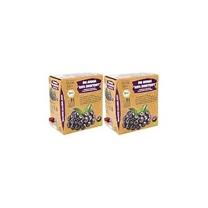 Jus d&rsquo;aronia bio, 3 L &ndash; issu de culture allemande, 100% baies, pack 30 jours, sans sucre ajout&eacute; (loi), contient naturellement du sucre. (Lot de 2)