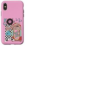 Rockabilly Mom Lets Go to The Hop Jukebox r&eacute;tro ann&eacute;es 50 Coque pour iPhone X/XS