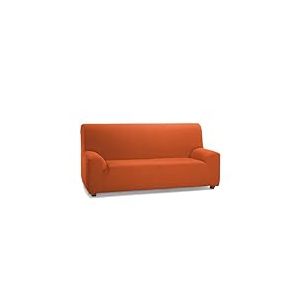 ECOMMERC3 | Housse de canap&eacute; &eacute;lastique et Extra Douce pour canap&eacute; 4 Places 220 &agrave; 260 cm - Housse de canap&eacute; r&eacute;glable, Couleur Orange - 100% fabriqu&eacute;e en Espagne