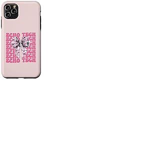 Echo Tech Technicienne en échocardiographie Fille Coquette Bow Rose Coque pour iPhone 11 Pro Max