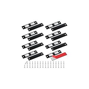 Romon Aimant Porte Placard, 8 Pi&egrave;ces Ultra Mince Loqueteaux Magn&eacute;tiques Puissant Aimant de Porte Placard Cuisine Loquet Magn&eacute;tique Aimant Meuble Fermeture pour Tiroir, Armoire, Porte Coulissant, Noir