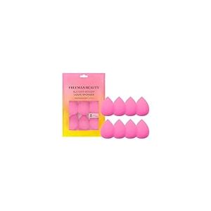 Freeman Blender Bender Makeup Sponge Set, For Liquid & Cream Foundation, Precision Point Makeup Blending Sponges, Vegan, Cruelty-Free, & Latex-Free, Pink Sponge, 8 Count