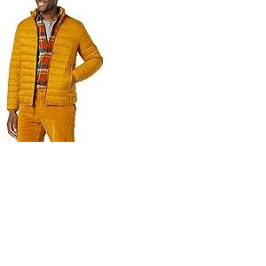 Amazon Essentials Doudoune Imperméable Légère Et Compacte (Disponible en Grande Taille) Homme, Jaune Doré, XXL