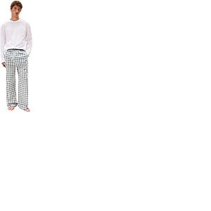 Tommy Hilfiger Ensemble Pyjama Homme Woven Print avec Logo, Multicolore (White/Mini Tartan), XXL