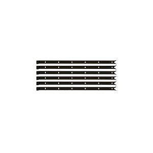 Alberts 862800 Penture | en différents modèles | en noir | gond Ø 14 mm | taille 800 x 35 mm | kit de 6