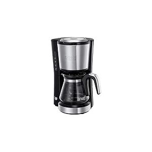 Russell Hobbs Cafetière filtre Mini [Technologie WhirlTech pour extraction & arôme optimaux, Inox] Compact (5 tasses, verseuse en verre 0,6L, filtre permanent amovible inclus) 24210-56