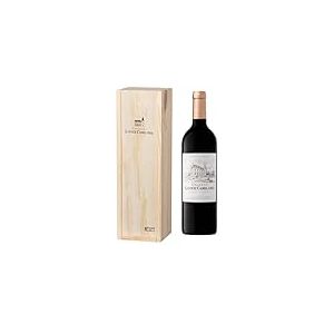 Coffret Cadeau Caisse Bois - Château Latour Camblanes Seigneurie de Camblanes - AOP Cadillac Côtes de Bordeaux - Vin Rouge – 75cl