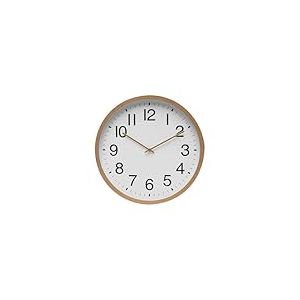 VoltShine Horloge Murale 40 x 40 x 5 cm, Mouvement continu, Design cuivre/Blanc, idéale pour la décoration et Le contrôle du Temps en intérieur.